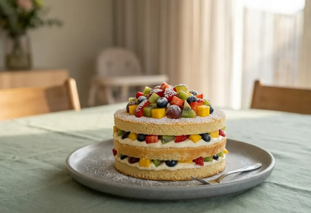 gâteau léger pour accompagner salade de fruits
