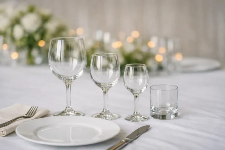 disposition verres sur table