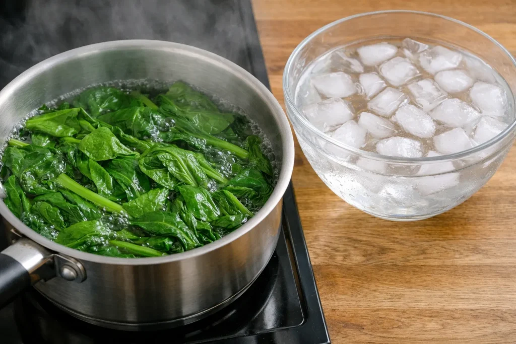 temps de cuisson épinards frais à l'eau