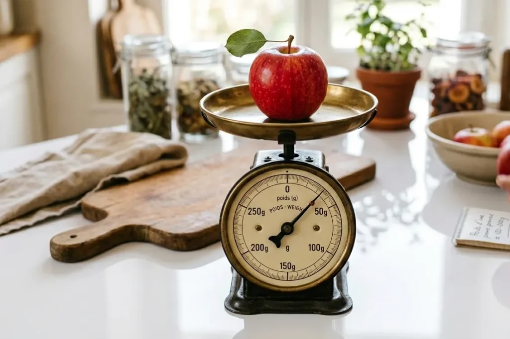 poids d'une pomme