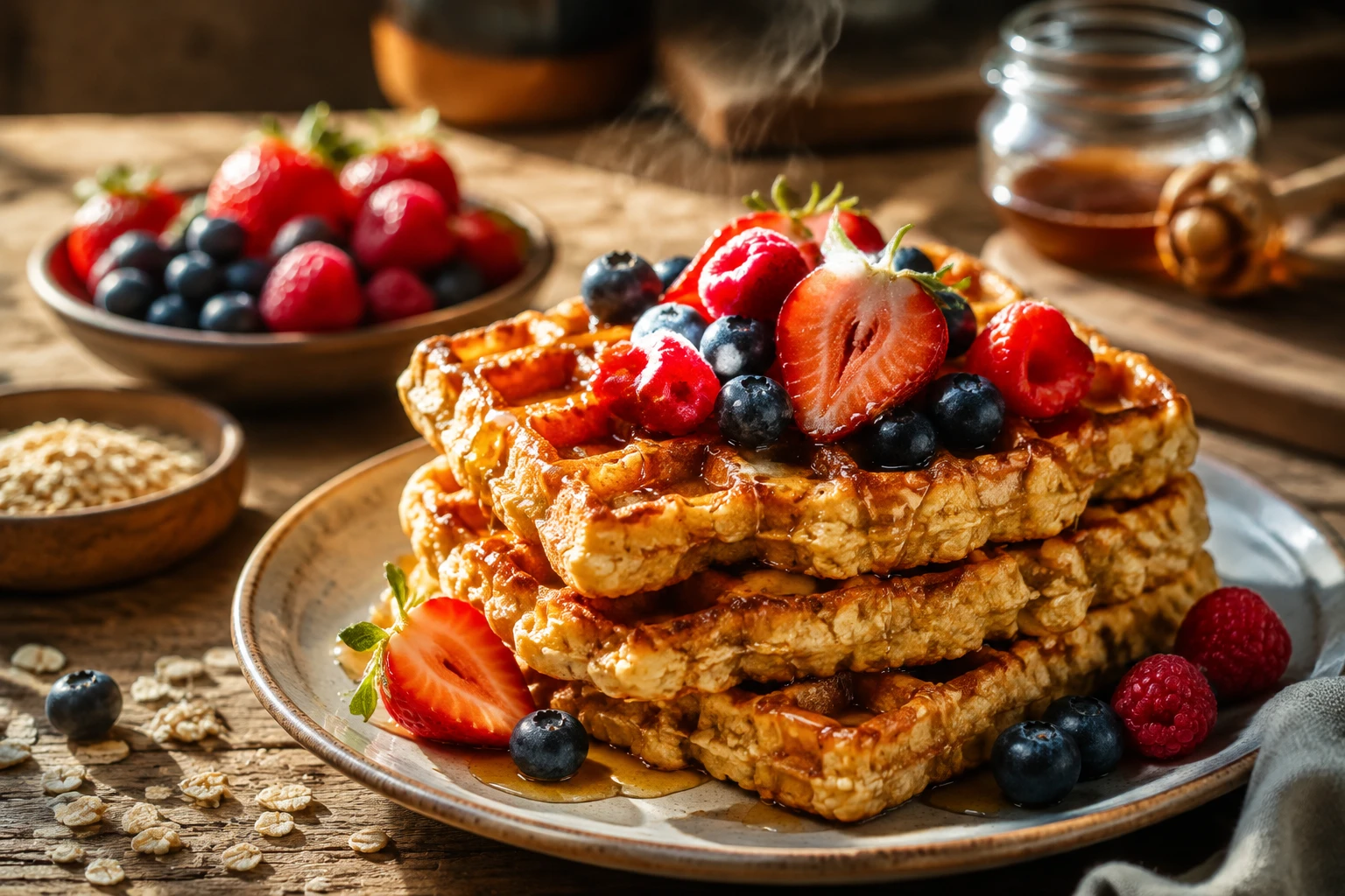 Réussir la gaufre flocon d&rsquo;avoine pour un réveil nutritif