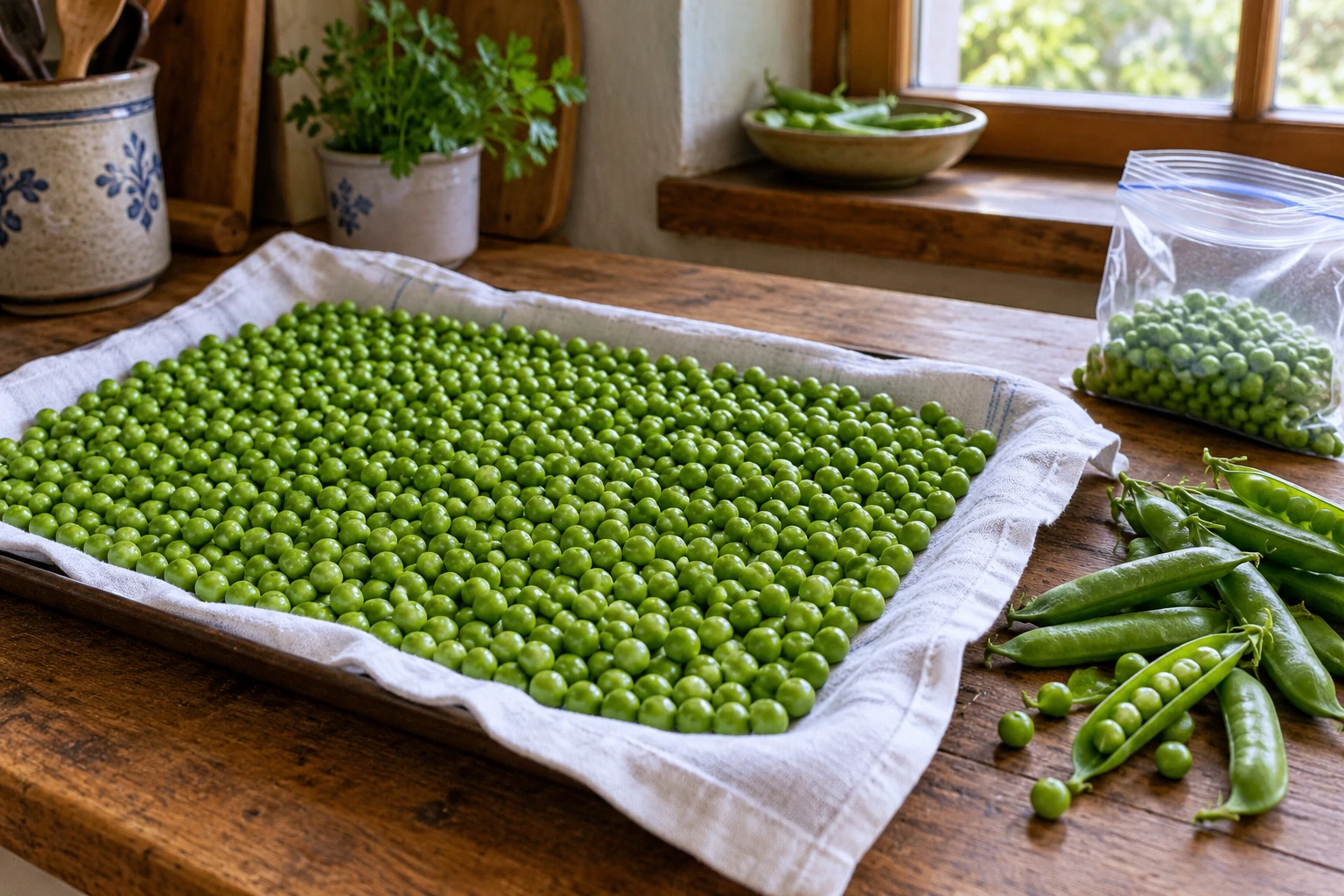 Congeler des petits pois frais sans blanchir : ma méthode