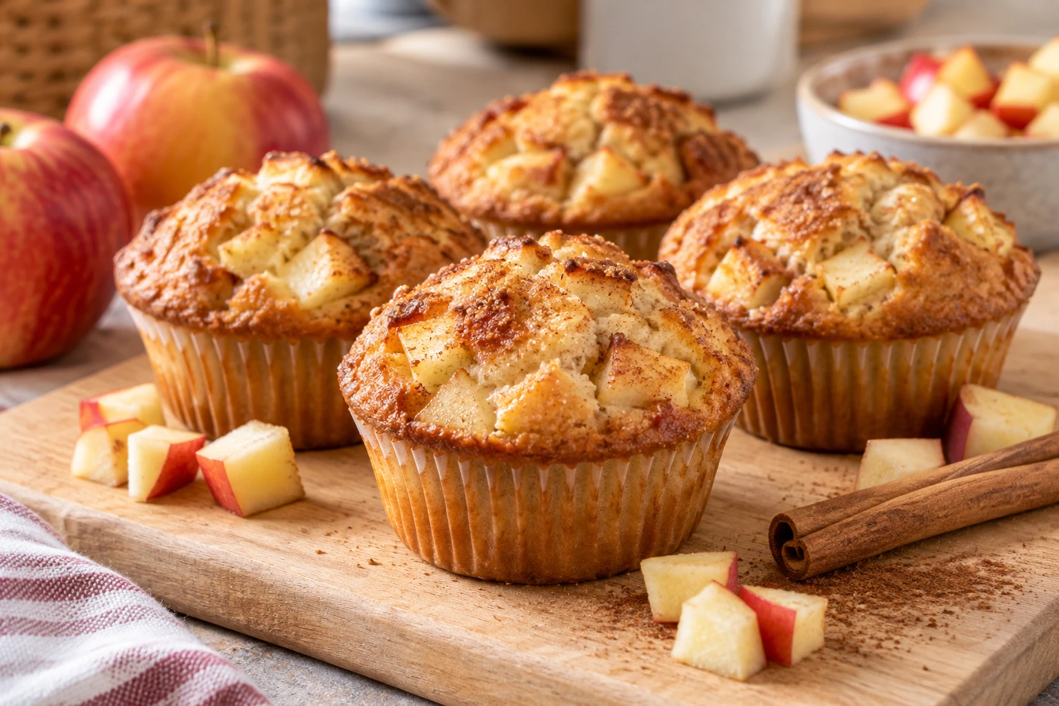 Muffin aux pommes moelleux : mes réglages et variantes